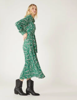 Animal Print Tie Front Midaxi Shirt Dress -Marksandspencer Sale Store SD 01 T69 1564 J4 X EC 2