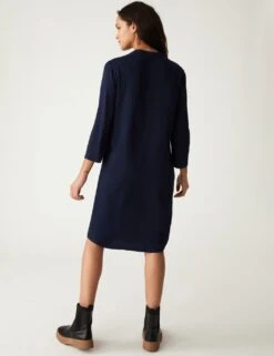 V-Neck Knee Length Shift Dress -Marksandspencer Sale Store SD 01 T69 1572 F0 X EC 3