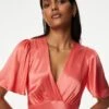 Satin V-Neck Angel Sleeve Midi Tea Dress 25 Satin V-Neck Angel Sleeve Midi Tea Dress -Marksandspencer Sale Store SD 01 T69 1803 CJ X EC 0