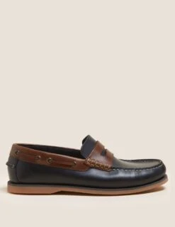 Leather Slip-On Boat Shoes