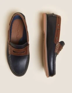 Leather Slip-On Boat Shoes -Marksandspencer Sale Store SD 03 T03 2203 F4 X EC 1