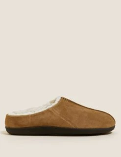 Suede Mule Slippers