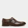 Leather Double Monk Strap Shoes -Marksandspencer Sale Store SD 03 T03 6505 N0 X EC 0