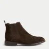 Wide Fit Suede Pull-On Chelsea Boots