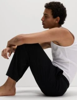 2pk Pure Cotton Pyjama Bottoms -Marksandspencer Sale Store SD 03 T07 0500 E4 X EC 3