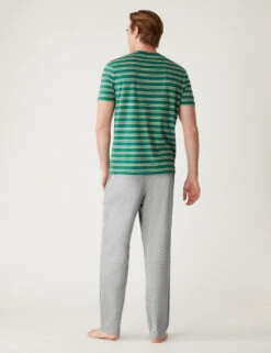 Pure Cotton Striped Pyjama Set -Marksandspencer Sale Store SD 03 T07 0520 J4 X EC 3