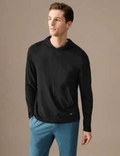 Supima® Cotton Blend Jersey Hoodie