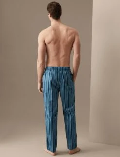 Cotton Rich Striped Pyjama Bottoms -Marksandspencer Sale Store SD 03 T07 1262A E4 X EC 2