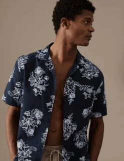 Cotton Rich Floral Print Pyjama Top -Marksandspencer Sale Store SD 03 T07 1266A F4 X EC 1