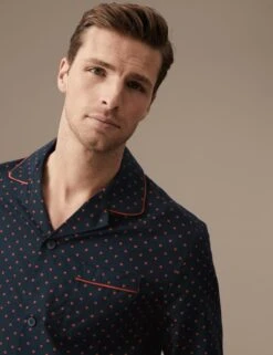 Cotton Rich Polka Dot Pyjama Set -Marksandspencer Sale Store SD 03 T07 1269A F4 X EC 1