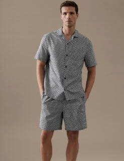 Cotton Rich A Print Pyjama Shorts