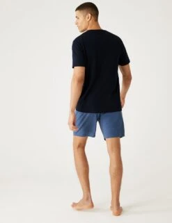 Cotton Rich Marl Effect Pyjama Set 6 Cotton Rich Marl Effect Pyjama Set -Marksandspencer Sale Store SD 03 T07 2159 PD X EC 1