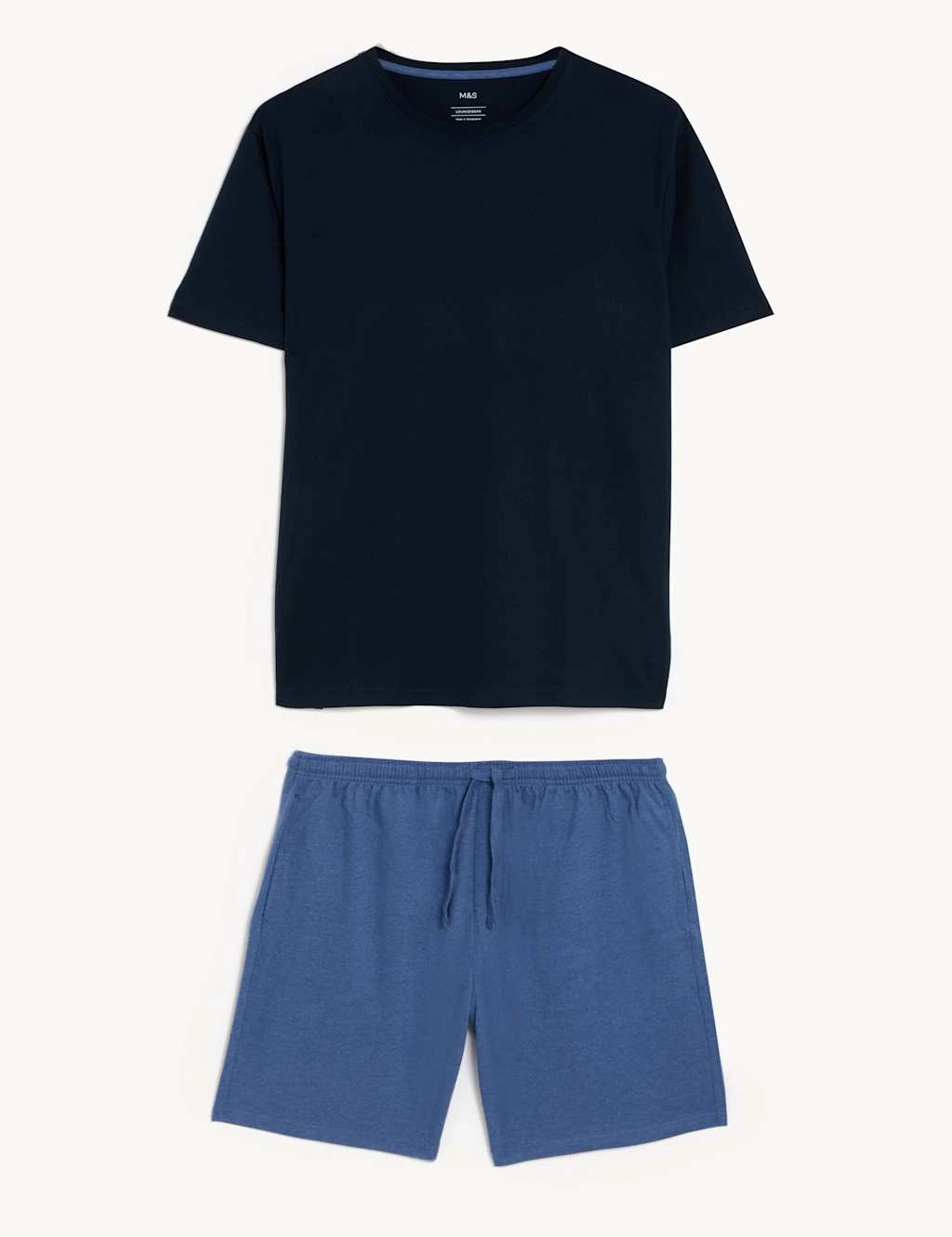 Cotton Rich Marl Effect Pyjama Set 2 Cotton Rich Marl Effect Pyjama Set - Image 2