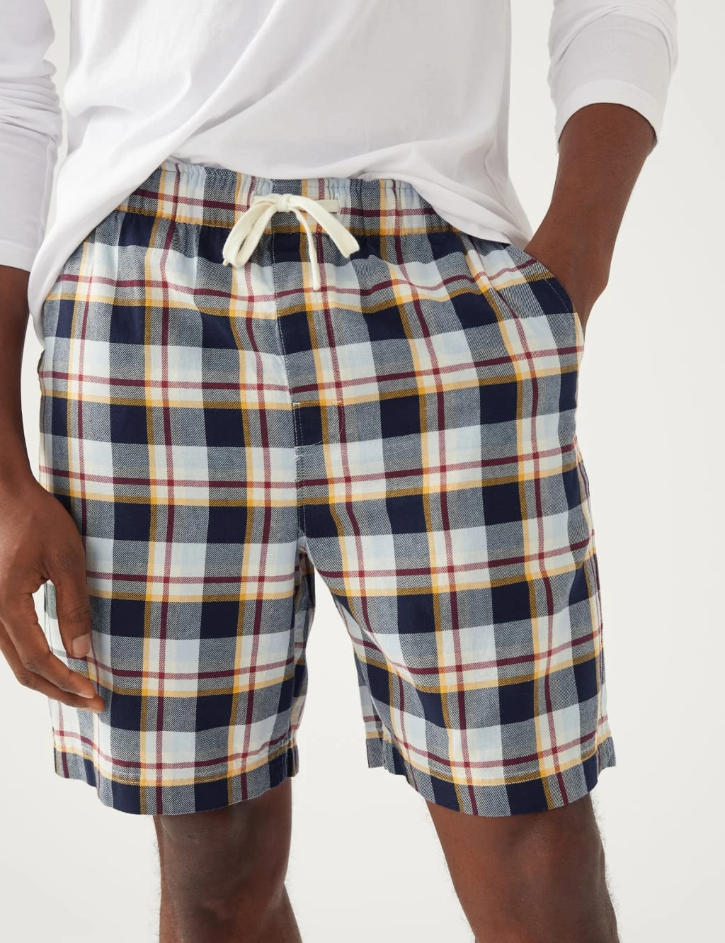 Pure Cotton Checked Loungewear Shorts 3 Pure Cotton Checked Loungewear Shorts - Image 3