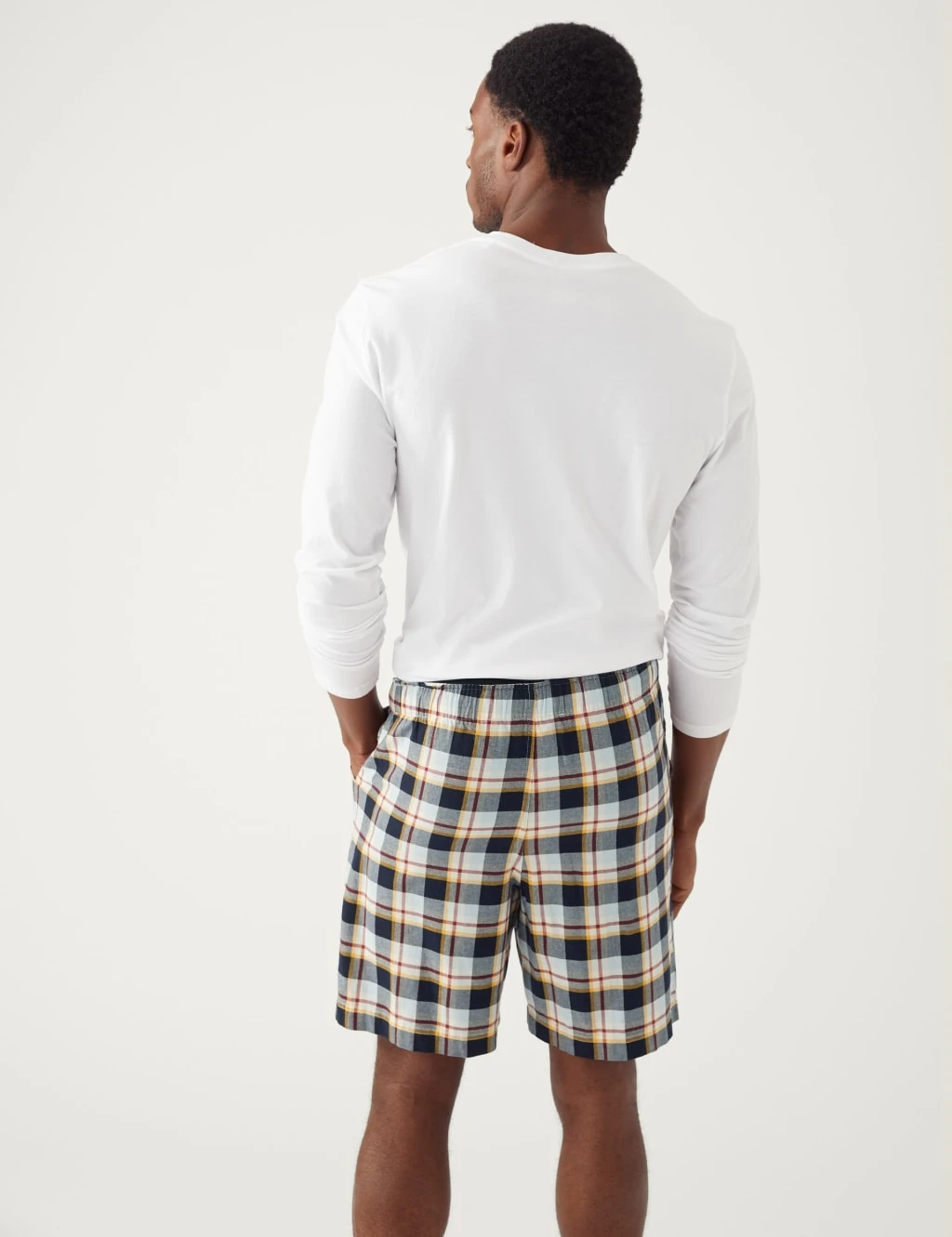 Pure Cotton Checked Loungewear Shorts 4 Pure Cotton Checked Loungewear Shorts - Image 4
