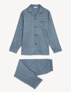 Pure Cotton Mosaic Print Pyjama Set -Marksandspencer Sale Store SD 03 T07 4745 E4 X EC 90
