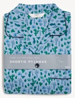 Pure Cotton Cactus Print Pyjama Set -Marksandspencer Sale Store SD 03 T07 4823 E4 X EC 6