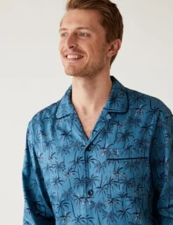 Pure Cotton Palm Print Pyjama Set -Marksandspencer Sale Store SD 03 T07 4824 E4 X EC 2