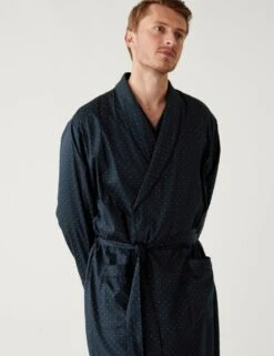 Pure Cotton Dressing Gown -Marksandspencer Sale Store SD 03 T07 5396 F4 X EC 2