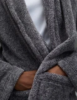 Fleece Supersoft Dressing Gown -Marksandspencer Sale Store SD 03 T07 6530 UT X EC 3