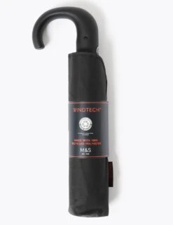 Recycled Polyester Crook Handle Umbrella With Windtech™ -Marksandspencer Sale Store SD 03 T09 0003 Y0 X EC 3