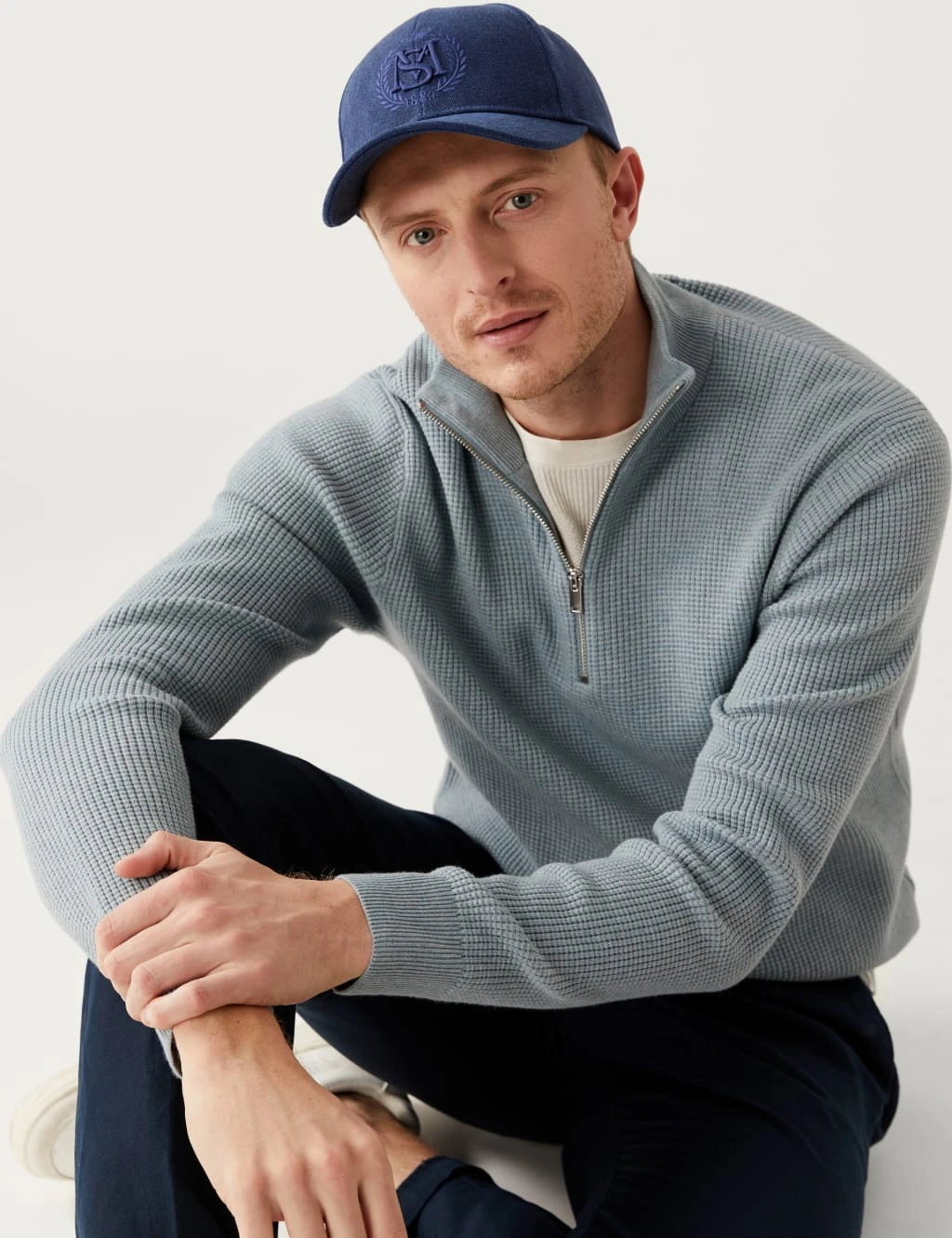 Cotton Blend Embroidered Baseball Cap 1 Cotton Blend Embroidered Baseball Cap