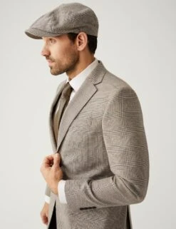 Cotton Rich Checked Baker Boy Hat