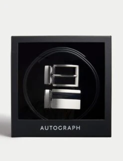 Italian Leather Belt Gift Set