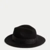 Pure Wool Fedora Hat With Stormwear™ -Marksandspencer Sale Store SD 03 T09 7196 Y0 X EC 90