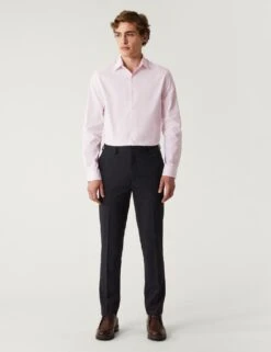 Slim Fit Cotton Rich Stretch Striped Shirt -Marksandspencer Sale Store SD 03 T11 0672S A0 X EC 0