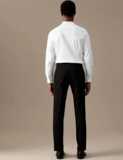 Slim Fit Cotton Stretch Grandad Collar Shirt -Marksandspencer Sale Store SD 03 T11 0730A Z0 X EC 3