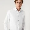 Slim Fit Pure Cotton Textured Shirt -Marksandspencer Sale Store SD 03 T11 0775S Z0 X EC 0