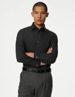 3pk Tailored Fit Long Sleeve Shirts -Marksandspencer Sale Store SD 03 T11 2271T Y0 X EC 2