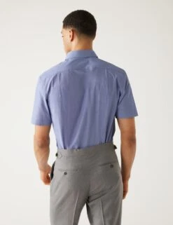 2pk Regular Fit Geometric Short Sleeve Shirts -Marksandspencer Sale Store SD 03 T11 2290 F4 X EC 3