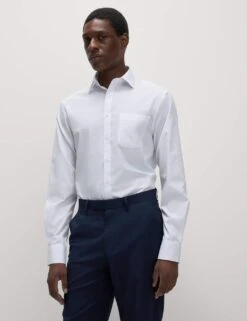 3pk Tailored Fit Long Sleeve Shirts -Marksandspencer Sale Store SD 03 T11 2310T Z0 X EC 3