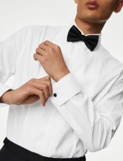 Regular Fit Cotton Rich Dinner Shirt -Marksandspencer Sale Store SD 03 T11 7307D Z0 X EC 2