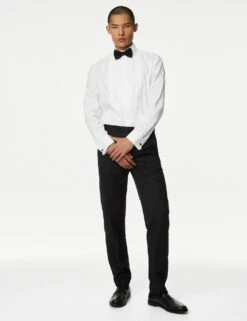 Regular Fit Cotton Rich Dinner Shirt -Marksandspencer Sale Store SD 03 T11 7307D Z0 X EC 6