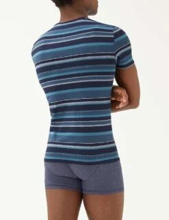Premium Cotton Blend Striped Vest -Marksandspencer Sale Store SD 03 T14 1632A F0 X EC 1