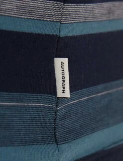 Premium Cotton Blend Striped Vest -Marksandspencer Sale Store SD 03 T14 1632A F0 X EC 3