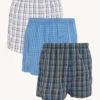 3pk Pure Cotton Checked Woven Boxers -Marksandspencer Sale Store SD 03 T14 3916 ZZ X EC 0