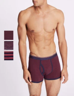 3pk Cotton Rich Striped Trunks