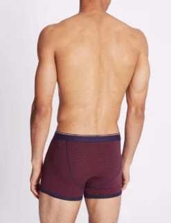 3pk Cotton Rich Striped Trunks 5 3pk Cotton Rich Striped Trunks -Marksandspencer Sale Store SD 03 T14 4589S ZZ X EC 1