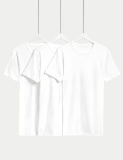 3pk Pure Cotton T-Shirt Vests
