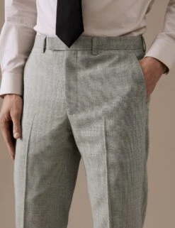 Tailored Fit Pure Wool Puppytooth Suit Trousers -Marksandspencer Sale Store SD 03 T15 0301A T0 X EC 2