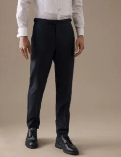 Tailored Fit Pure Wool Jacquard Suit Trousers -Marksandspencer Sale Store SD 03 T15 0305A F0 X EC 1