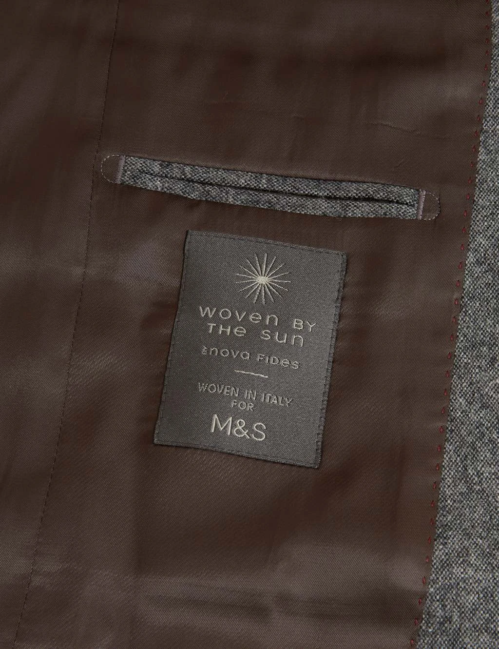 Tailored Fit Italian Wool Rich Suit Jacket 3 Tailored Fit Italian Wool Rich Suit Jacket - Image 3