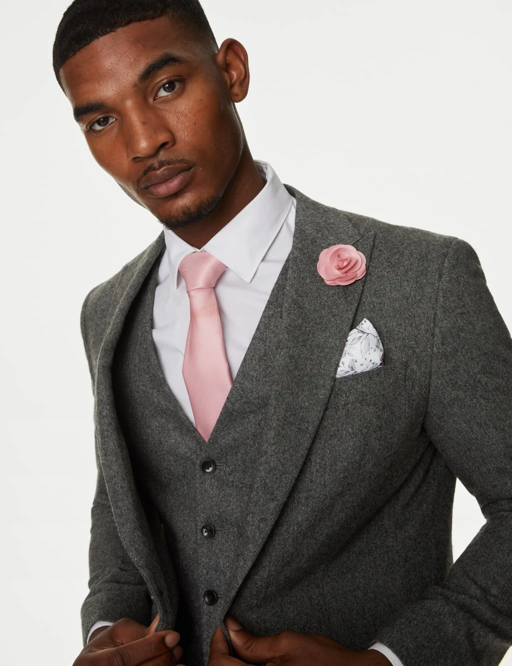 Tailored Fit Italian Wool Rich Suit Jacket 4 Tailored Fit Italian Wool Rich Suit Jacket - Image 4