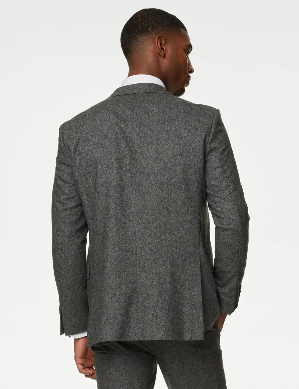 Tailored Fit Italian Wool Rich Suit Jacket 5 Tailored Fit Italian Wool Rich Suit Jacket - Image 5