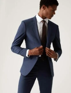 Skinny Fit Sharkskin Suit Jacket With Stretch -Marksandspencer Sale Store SD 03 T15 1607S XB X EC 1
