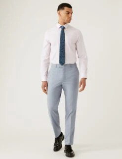 Slim Fit Puppytooth Suit Trousers